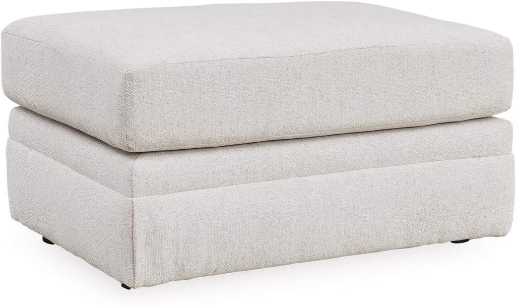 Signature Design by Ashley Maitelynn Casual Upholstered Ottoman, White