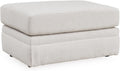 Signature Design by Ashley Maitelynn Casual Upholstered Ottoman, White