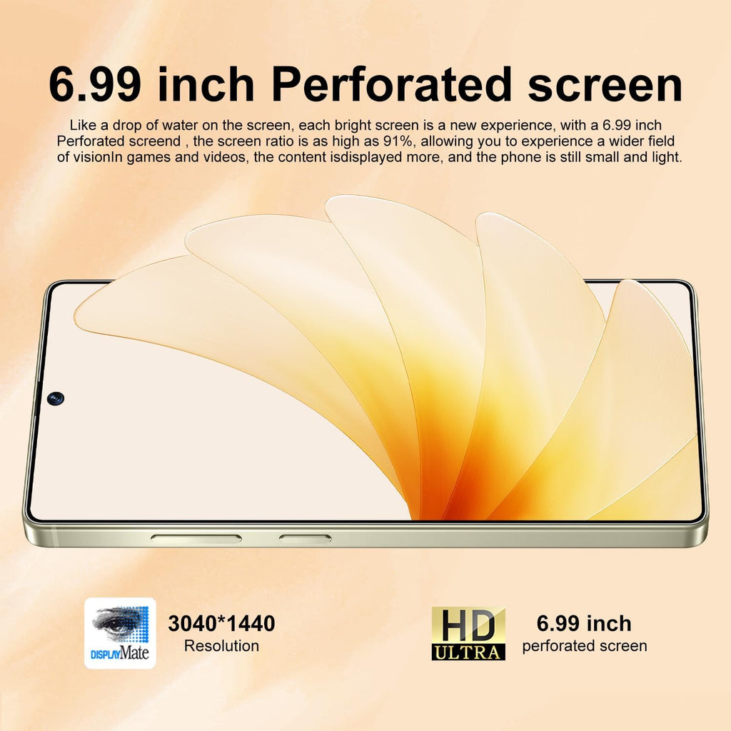 OEJBK I25 Ultra: Powerhouse 16GB/512GB, 2-Day 7000mAh Battery, Huge 6.99" Android 14 Phone w/Built-in Stylus - Your All-in-One Device The Superior Choice (Yellow)
