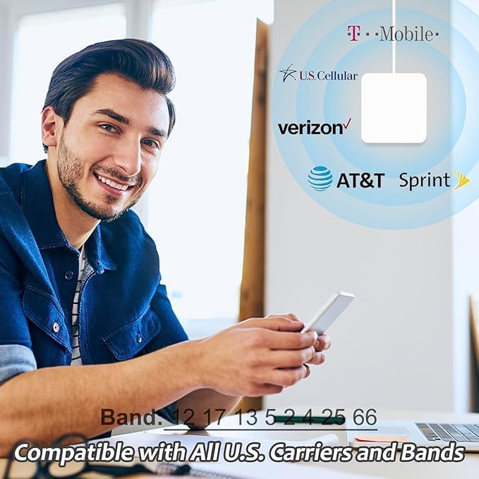 Cell Phone Booster for Home & Muti-Room, Up to 7000Sq. Ft,Cell Phone Signal Booster for Rural Area with 2 Indoor Panel Antennas,Boosts 5G 4G LTE for All U.S. Carriers, FCC Approved