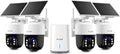 SOLIOM Security Cameras Wireless Outdoor,4K Ultra HD for Day and Night, No Subscription,Built in Radar,Solar Powered Cameras for Home Security, 360° Pan Tilt Auto Tracking,5G & 2.4G WiFi, 4-Cam Kit