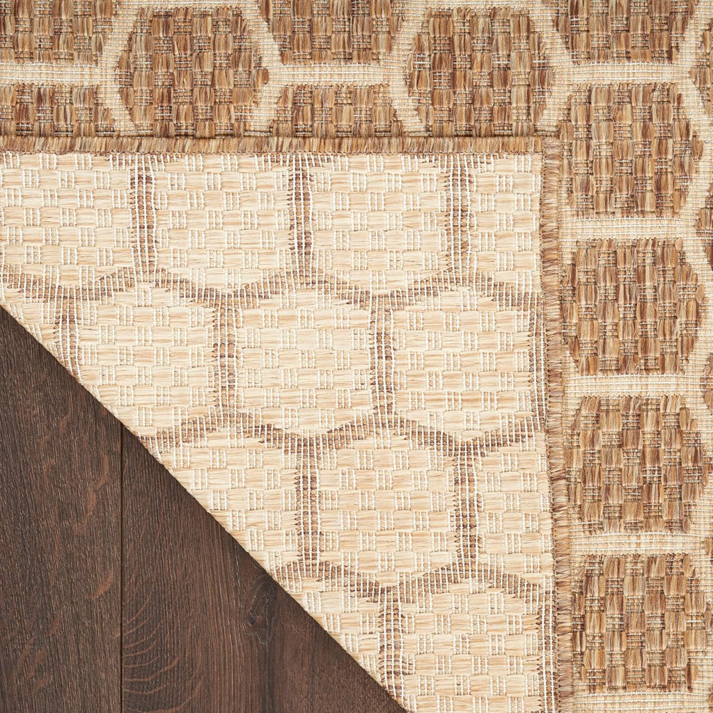 Nourison Home Reversible Indoor Outdoor Natural 9' x 12' Area Rug - Easy Clean, Non Shedding, Bed Room, Living Room, Dining Room, Kitchen (9' x 12')