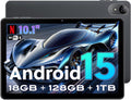 10 Inch Tablet, Android 15 Tablet with Octa-core Cortex, 18GB RAM 128GB ROM/1TB TF, Widevine L1, Gaming Tablet HD Display Touchscreen, Dual Speakers, 8MP+5MP, 5G WiFi, 6000mAh Bluetooth, Face Unlock