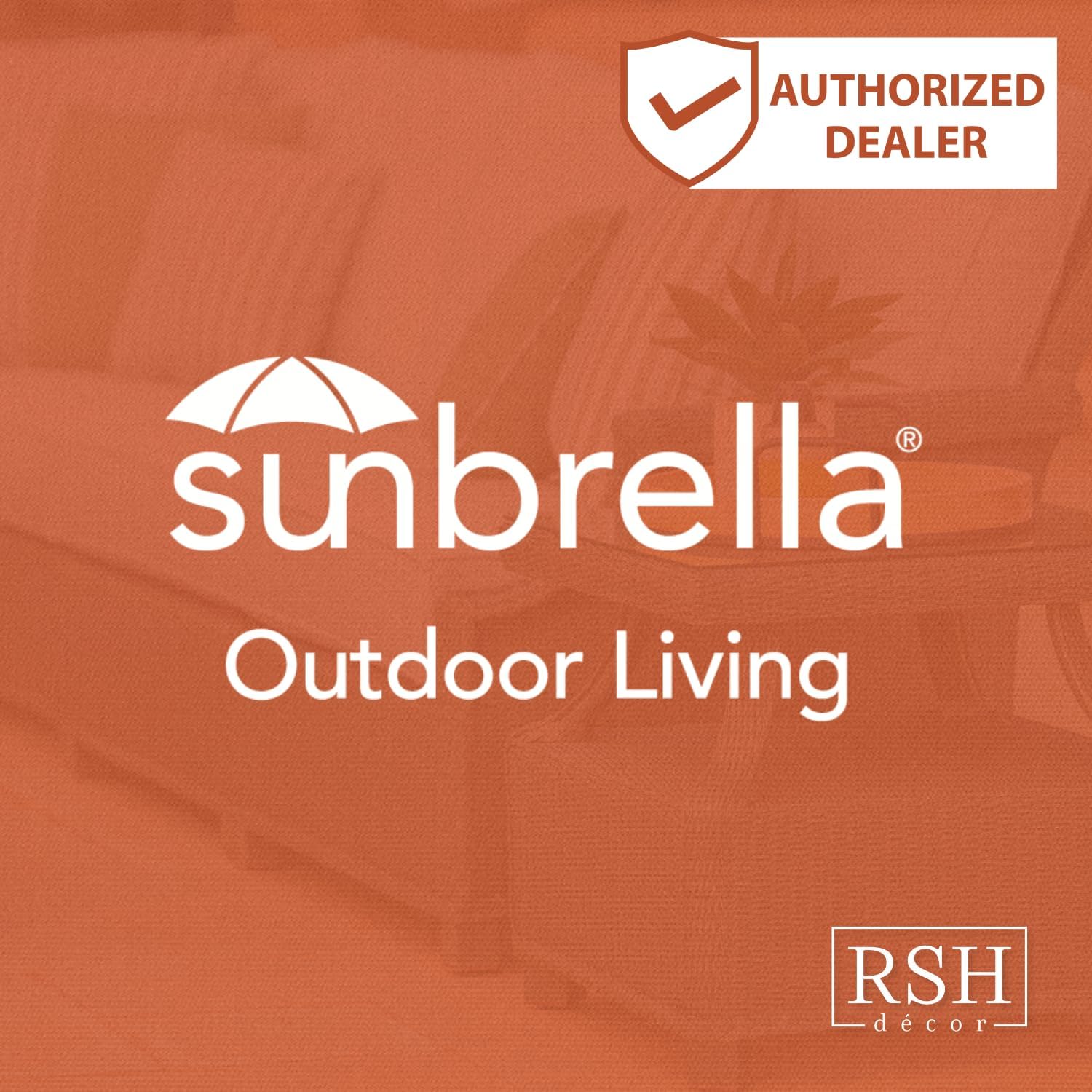 RSH DECOR: Sunbrella Lumbar & Square Pillows Set of 4 | 20" x 12" & 17" x 17" | Water and Fade-Resistant Performance Fabric | Outdoor Throw Pillows for Patio Furniture | Milano Cobalt