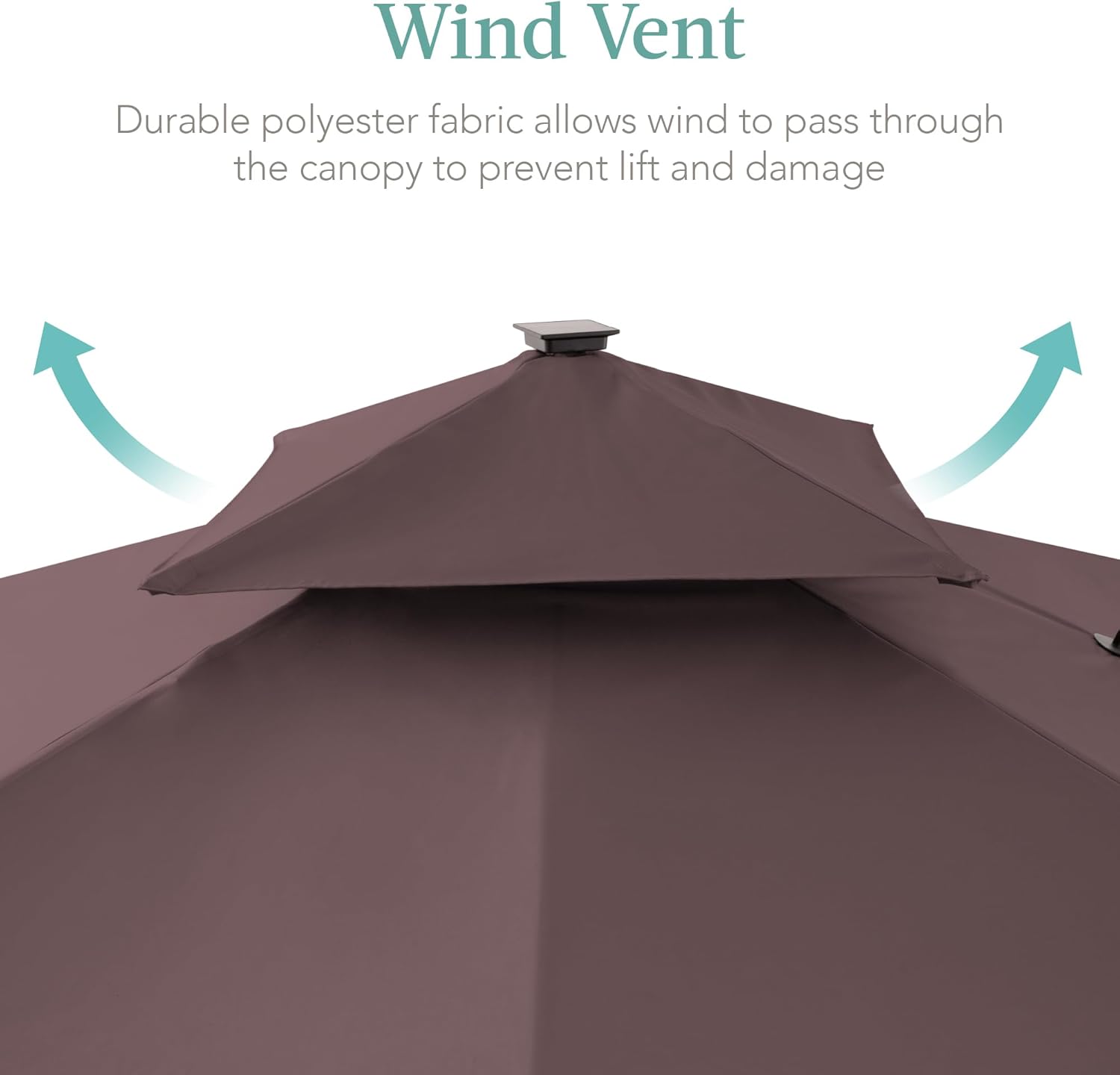 Best Choice Products 10x10ft Cantilever Patio Umbrella w/Base Included, Solar LED Lights 360 Rotation Large Offset Hanging Outdoor Shade for Deck Pool Backyard w/Stand – Deep Taupe