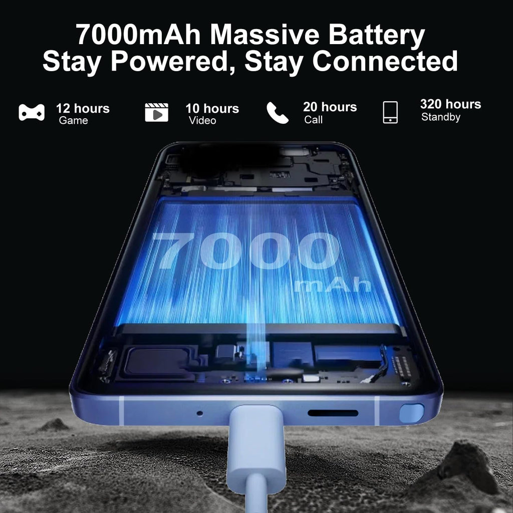 BXV I25 Ultra 16+512GB Smartphone - 7000mAh Battery, 6.99-inch Display, Built-in Pen, Android 14, Snapdragon 8 Gen3, 68MP+108MP Camera Outperform Competitors in Speed & Power (Purple)