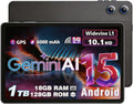 Android Tablet 10 Inch with Octa-Core Processor, 18GB RAM 128GB ROM 1TB Expandable, 1280x800 HD IPS Display, 6000mAh 7H Battery, Widevine L1, GPS, 5G WiFi, BT5.0, 5MP+8MP Dual Camera
