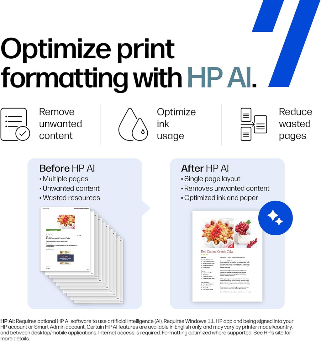HP OfficeJet Pro 8135 Wireless All-in-One Color Inkjet Printer, Print, Scan, Copy, Fax, ADF, Duplex Printing Best-for-Home-Office, 3 Month Trial of Instant Ink Included, AI-Capable (C2VK1A)