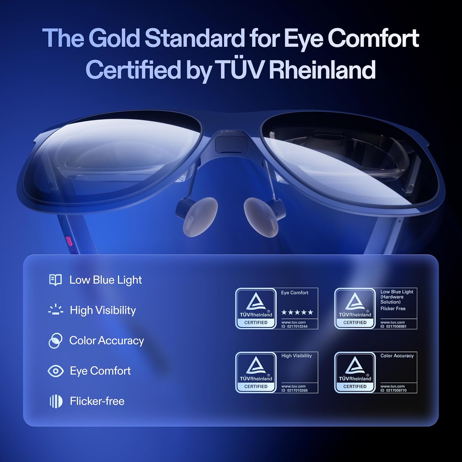 XREAL 1S AR/XR Glasses, 500" Virtual Screen Smart Glasses with 52° FOV, Native 3DoF, REAL 3D, Powered by X1 Chip, Supports All USB-C DP Devices Including iPhone 17/16 and Handhelds, like ROG/SteamDeck