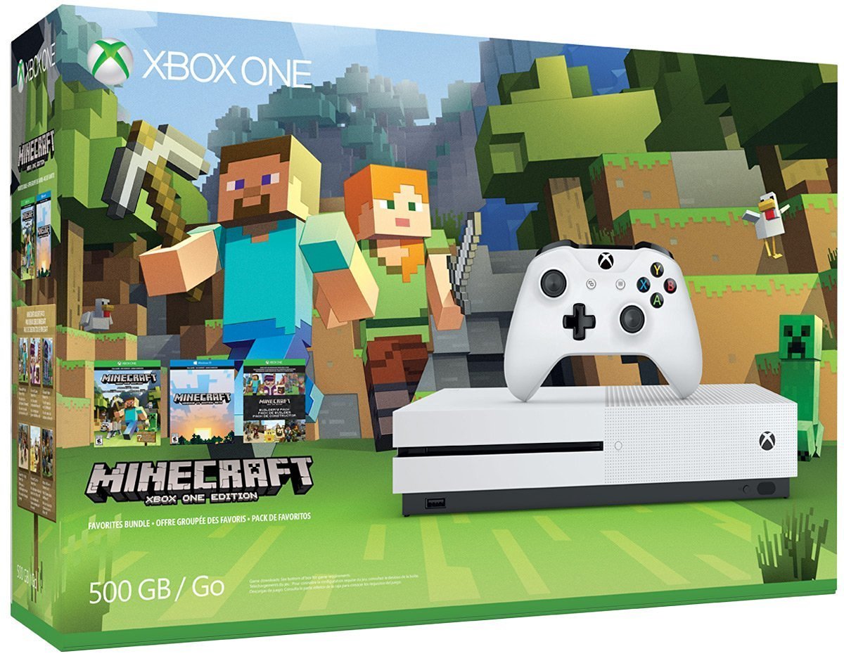 Xbox One S 500GB Console - Minecraft Bundle Discontinued (Renewed)
