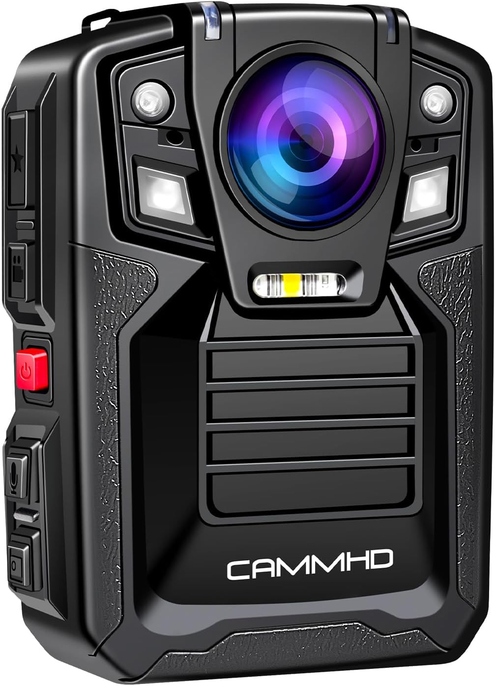 CAMMHD V8-256GB 4K Body Camera with Audio and Video Recording, 2160P Body Cam Two Battery 4400mAh Work 14H, H.265 Video Recorder, IP68 Waterproof, Night Vision Police Camera with Charging Dock