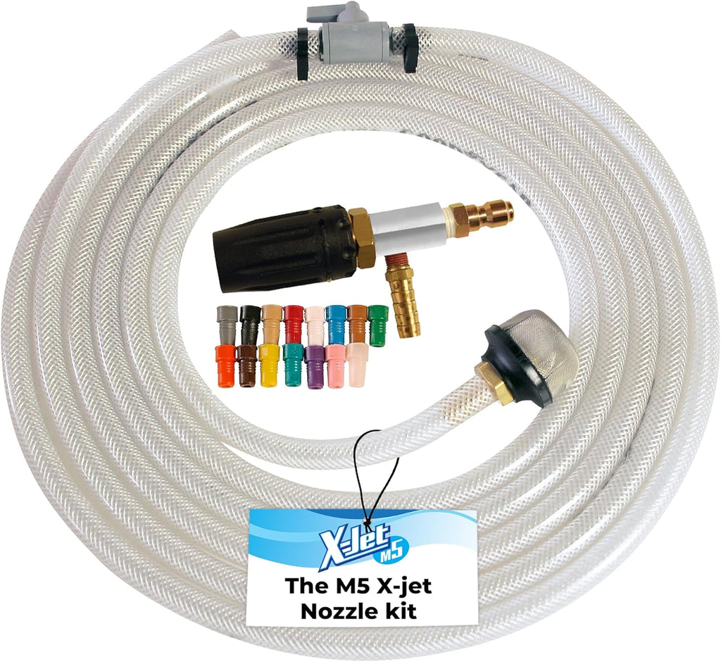 X-Jet M5#13 Kit | 4-4.5 GPM | Adjustable Long-Range External Injection Variable Pressure Washing Nozzle | Perfect for Washing Residential & Commercial Properties from the Ground | W/ 2000 to 4500 PSI