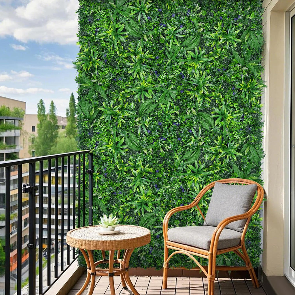 Grooy Artificial Boxwood Roll Panels, Grass Wall Panels 60"x120"(50 SQFT), Privacy Hedge Fence Screen with UV Protection, Fake Greenery Backdrop for Indoor Wedding and Outdoor Garden Backyard