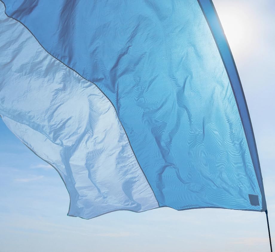 Shibumi Shade 3.0 Version | Summer Sky Edition | Sets Up in 3 Mins | 150 Sq. Ft. of Shade for up to 8 People | Includes Wind Assist | UPF 50+ Sun Protection