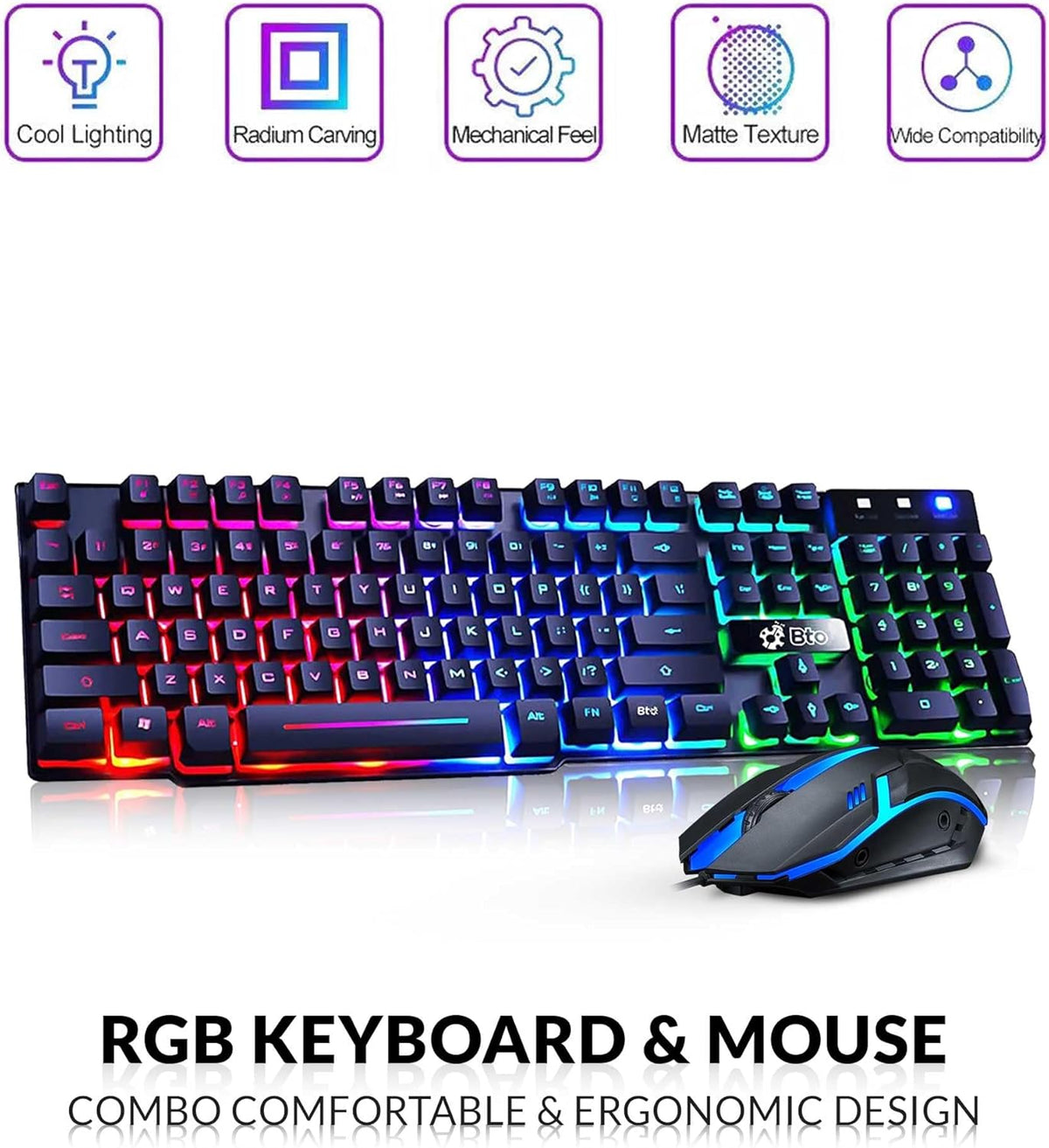 Dell Gaming Desktop Computer PC - Intel Core i5-6th Gen - 16GB RAM - 512GB SSD - 24” Monitor - GeForce GTX 1050 Ti - RGB Keyboard & Mouse - WiFi - Windows 11 Pro (Renewed)