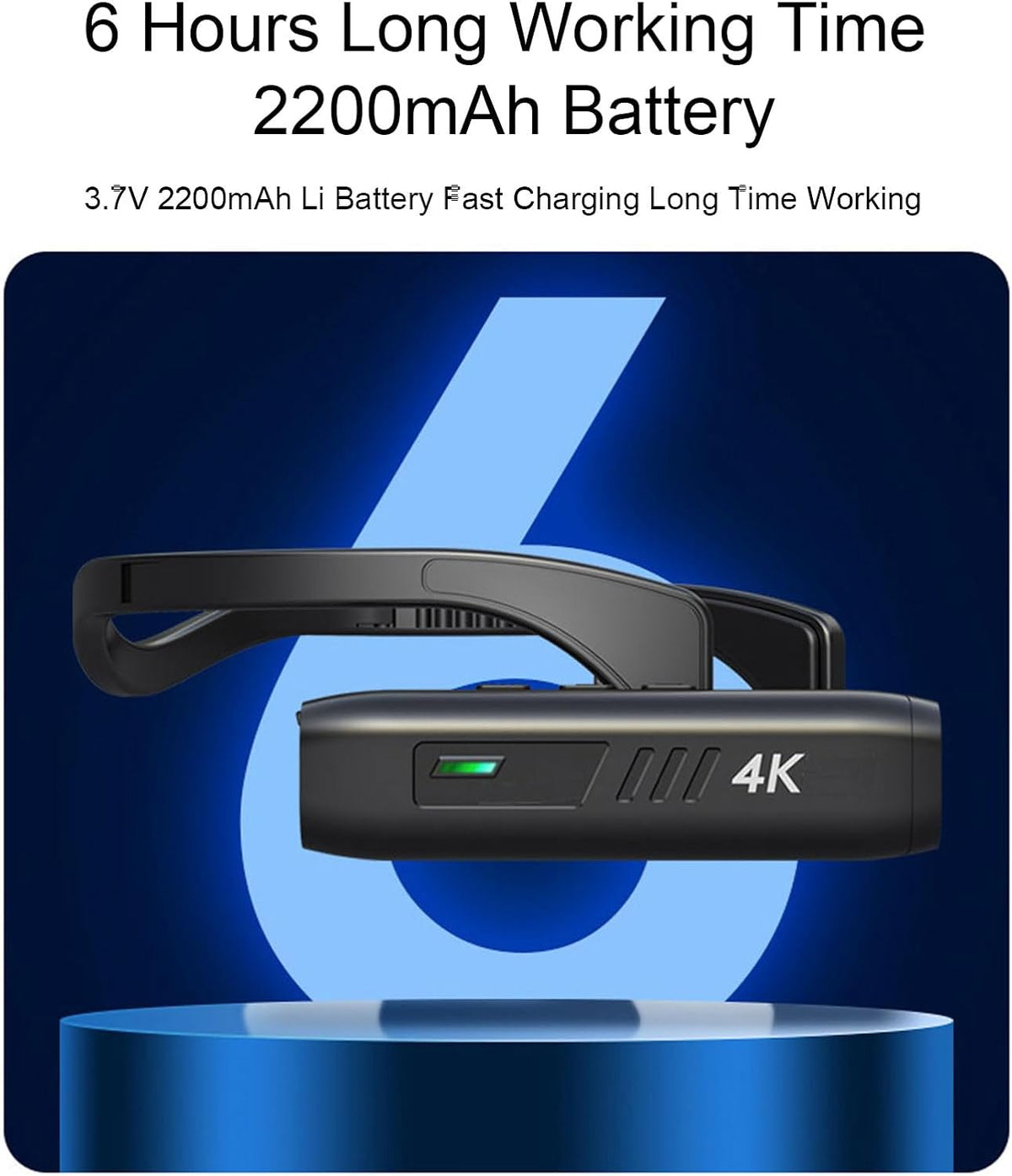 Yoidesu 4K Head Mounted Video Camera, 4K 60FPS 42MP Camcorder, Anti Shake 120° Wide Angle Wearable Camera with 2 Axis Stabilizer, APP Control for Vlog, Sports