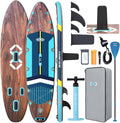 ZLX 11'6"x35" Ultra Wide Inflatable Stand Up Paddle Board | Stable Non-Slip Deck Pad, Unique Fin System, Premium SUP Accessories & Backpack - Upgraded Pump for Adults, All Skill Levels