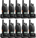 Retevis H777D Walkie Talkies Long Range with LCD Screen, USB -C Charging, Portable FRS Two Way Radios for Adults, Handsfree, Durable Walkie Talkie for Restaurant Retail Warehouse School(10 Pack)