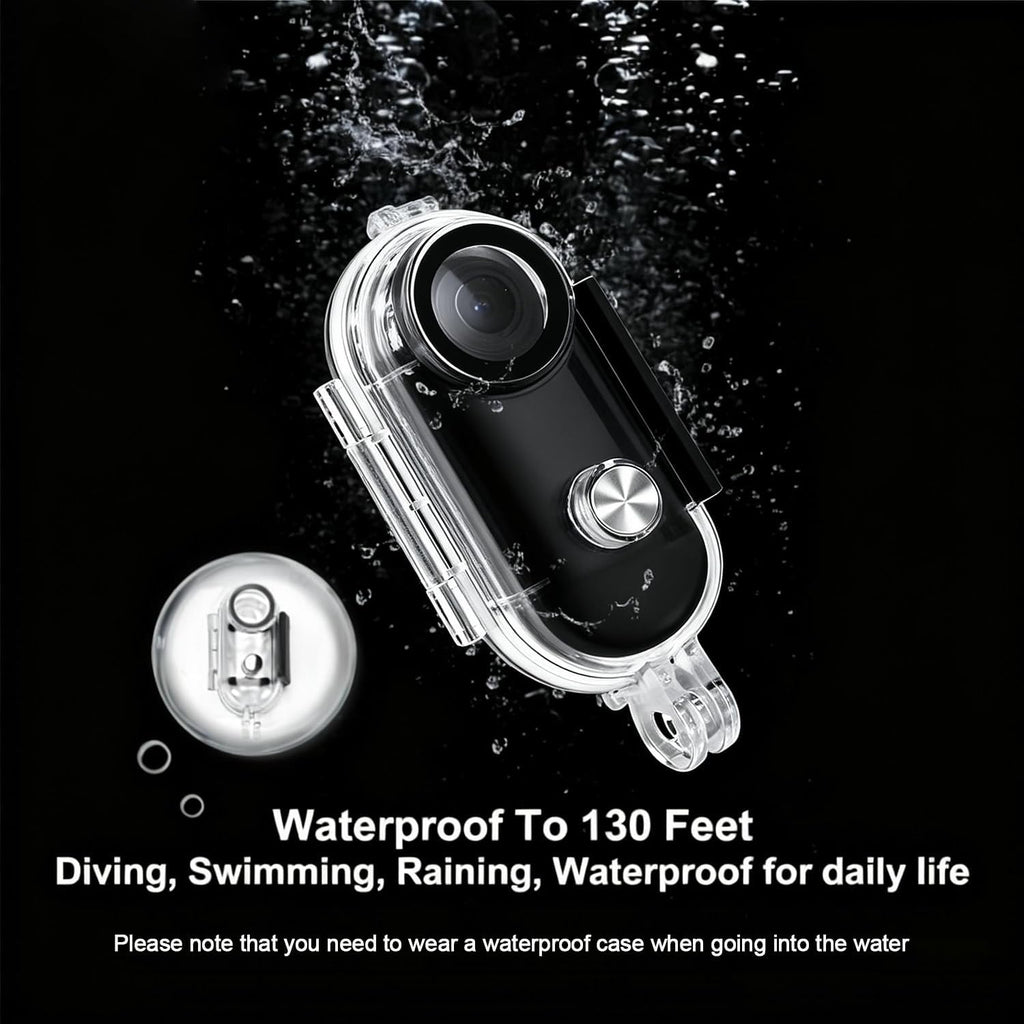 Thumb Action Camera | Mini POV Sports Camera, Waterproof Action Camera the Size of a Thumb for Running, Cycling, Hiking, Swimming, Outdoor Adventures, Vlogging (Black, 128, GB)