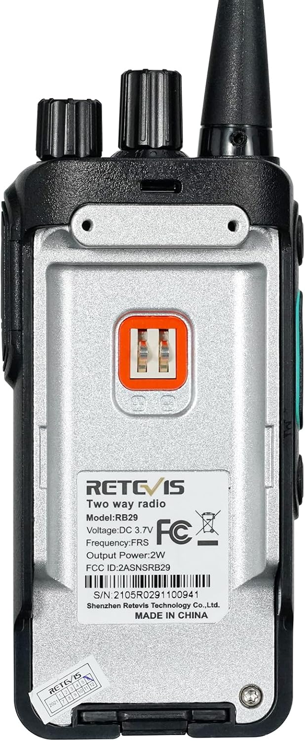 Retevis RB29 2 Way Radio Long Range,Two Way Radios with Waterproof Shoulder Mic,USB Charging Base,Rugged Walkie Talkies Rechargeable for Business Worksite Construction Site Industrial(4 Pack)