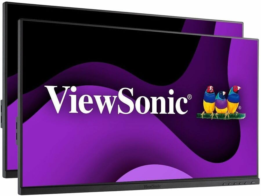 ViewSonic VG2448A-2_H2 24 Inch 1080p Dual Pack Head-Only Monitors, IPS Display for Smooth Home and Office Productivity and Dual-Screen Setups, HDMI, DisplayPort, USB, and VGA Inputs