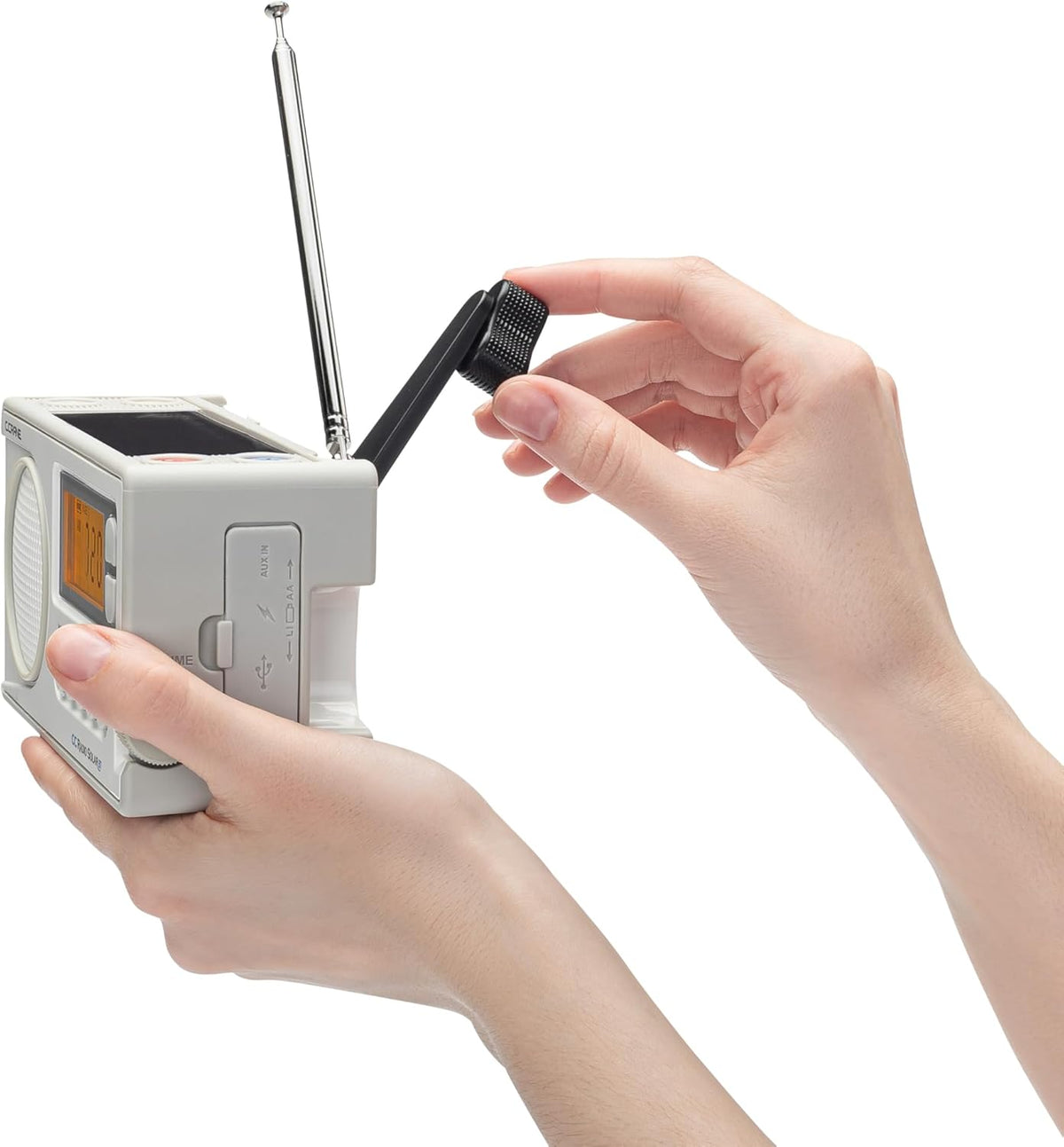 C. Crane CCRadio Solar with Bluetooth Receiving, Emergency Crank NOAA Weather AM/FM– Multi Powered Radio - Built in LED Flashlight and Cellphone Charger