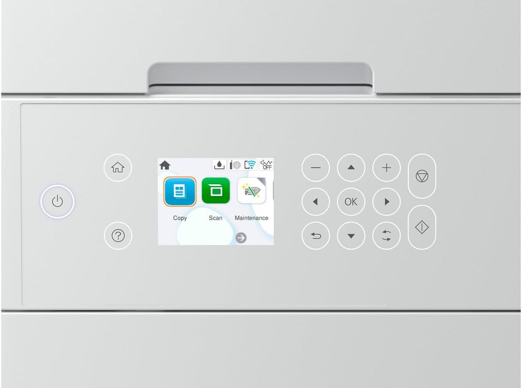 Epson EcoTank ET-3943 Wireless All-in-One Color Supertank Printer, Refillable Tanks, 2.4" Color Display, Auto Document Feeder, Auto Duplex Print/Copy, Scan, 250-Sheet Paper Tray – White