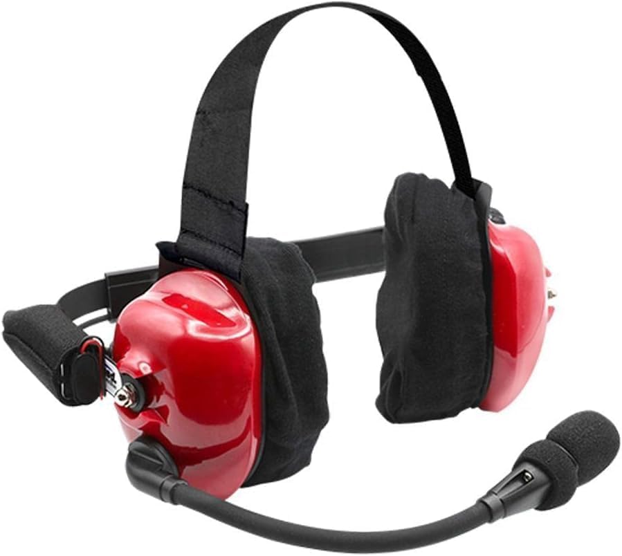 Rugged Radios Pair of NASCAR Linkable Behind The Head Headsets for Race Fan Racing Radios Electronics Communications Connects to Scanners Race Receiver Nitro Bee