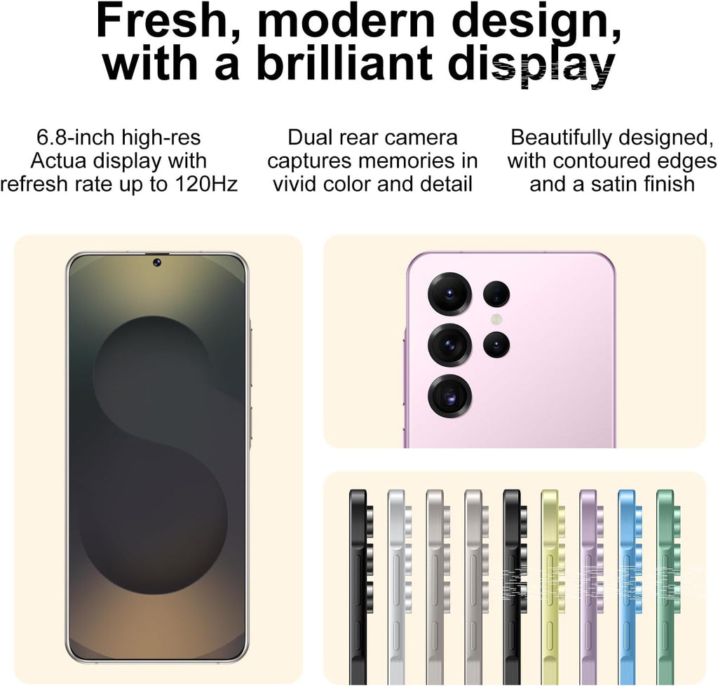 Unlocked Cell Phones,X25 Ultra Unlocked Android Smart Phone,Dual SIM 5G Mobile Phones,8+128GB with 128GB Memory Card,Fast Processor,6800mAh Battery Super Endurance,6.8"HD Display(Sakura Pink)
