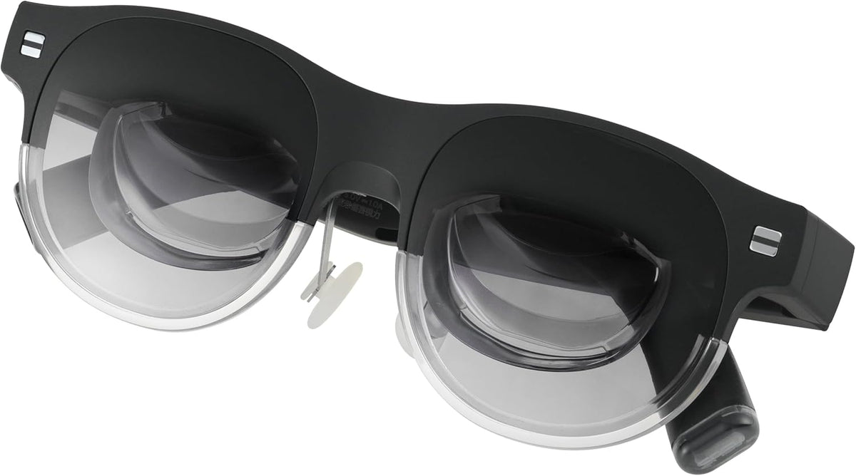 ASUS AirVision M1 Smart AR Glasses - 100" Micro-OLED Wearable Display, 1100 nits, Multi-Screen, Speakers, USB-C, Magnetic Shade, Designed for ROG Ally/Steam Deck/PC/iPhone 16/15/Android/Mac/Tablet