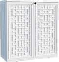 Mrosaa Indoor Outdoor Storage Cabinet Waterproof with Shelf, Off White Plastic Outdoor Cabinets for Patio/Garden/Backyard, Size 34.3''L*15''W*36.2''H