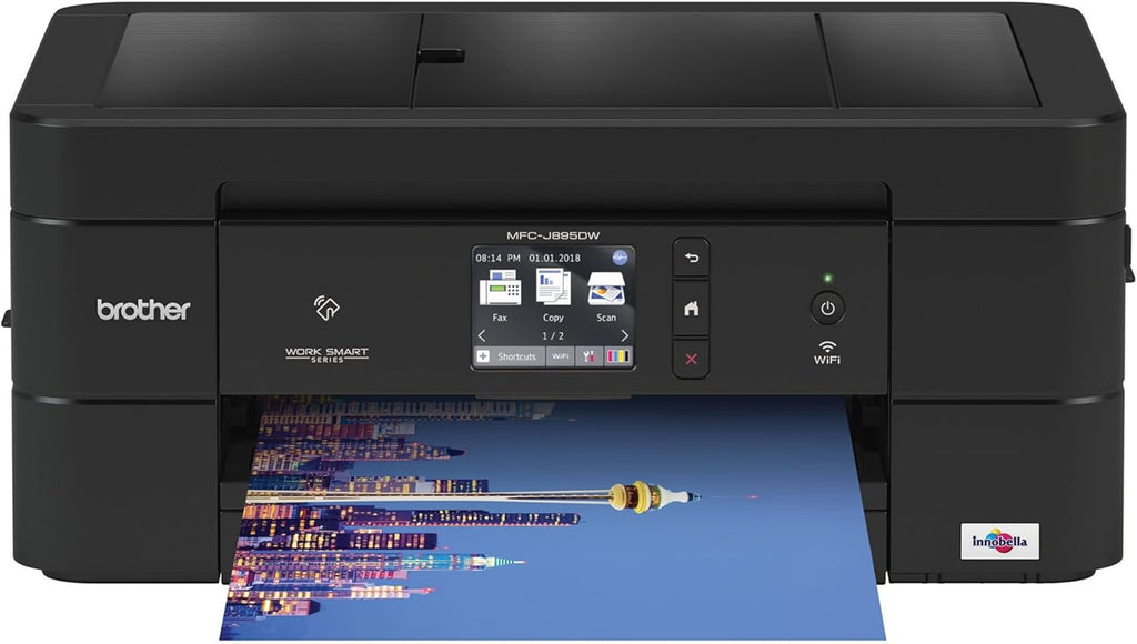 Brother Wireless All-In-One Inkjet Printer, MFC-J895DW, Multi-Function Color , Duplex Printing, NFC One Touch to Connect Mobile Printing, Amazon Dash Replenishment Enabled