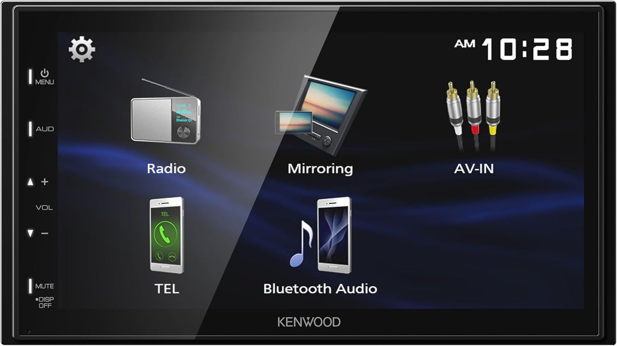 KENWOOD DMX150BT 6.8" Capacitive Touchscreen Digital Multimedia Receiver – Bluetooth, USB Mirroring for Android, Rear Camera Input, 13-Band EQ