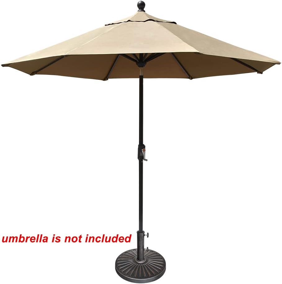 EliteShade USA Umbrella Base Stand Market Patio Outdoor Heavy Duty Umbrella Holder with Concave Radial Pattern,Bronze