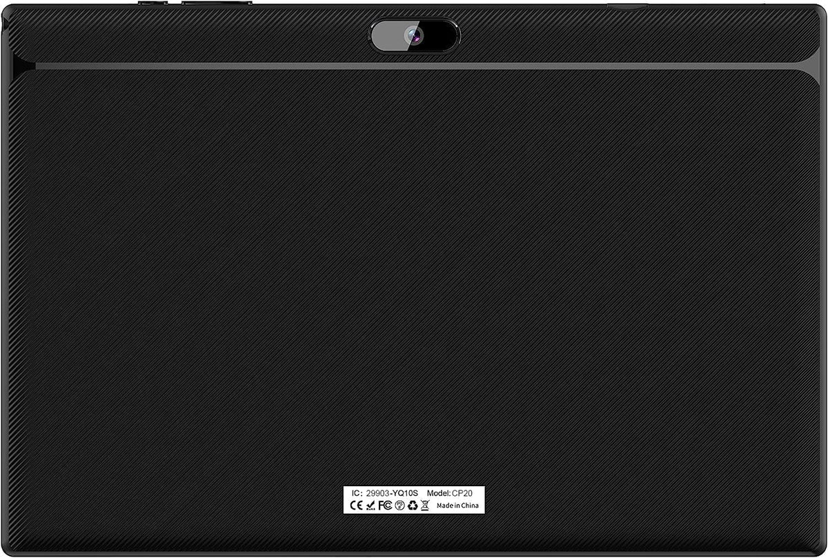 CUPEISI Android 15 Tablet 10 Inch, 20GB RAM+128GB ROM/2TB Expandable, 2.0GHz Quad-core Processor, 1280*800 HD Screen, 5G WiFi6 BT 5.0, 2 in 1 Tablets with Keyboard Case Mouse Stylus, Widevine L1 Black