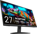 Sceptre 27-Inch Gaming Monitor, FHD 1080p, 100Hz, 1ms, DisplayPort, HDMI x2, 100% sRGB, AMD FreeSync, Built-in Speakers, Eye Care, Frameless, Machine Black (E275W-FW100T Series, 2026)