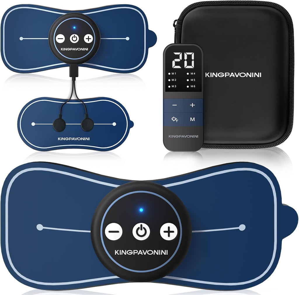 KingPavonini Wireless TENS Unit Muscle Stimulator with Remote, 2 Units TENS Machine for Pain Relief, 4 Ultra-Large Pads for Back Shoulder Sciatica, Storage Bag, 6 Modes 20 Intensities, Model SM9116