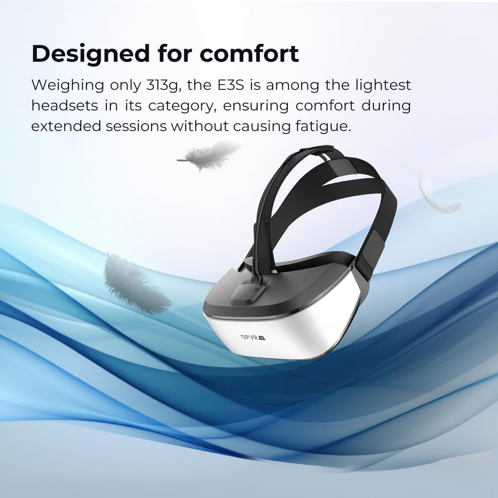 DPVR E3S Softstrap Virtual Reality Headset, VR Set for Business of Egg Seats Headset, VR Simulator Riders, Moto, Time Machine 6 Seats and VR Flying, VR Headsets Not for Personal User
