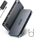 Acer Premium 13-in-1 Docking Station with 110W PD & Triple Monitor Support | Dual 4K HDMI and DP,5Gbps USB A/C,Gigabit Ethernet,Security Lock | Laptop Docking Station for Windows/Dell/HP/Lenovo/Asus