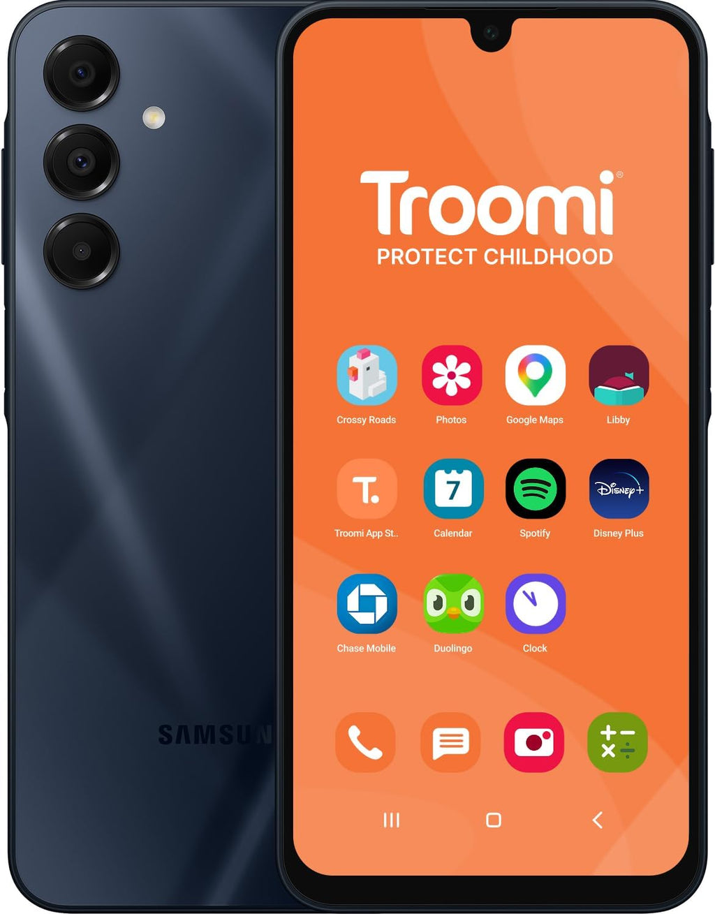 Troomi Safe Phone for Kids (Samsung Galaxy A16) – Parent-Managed Apps, GPS & Text Monitoring – Phone Purchase Only | Requires Service Plan & Activation
