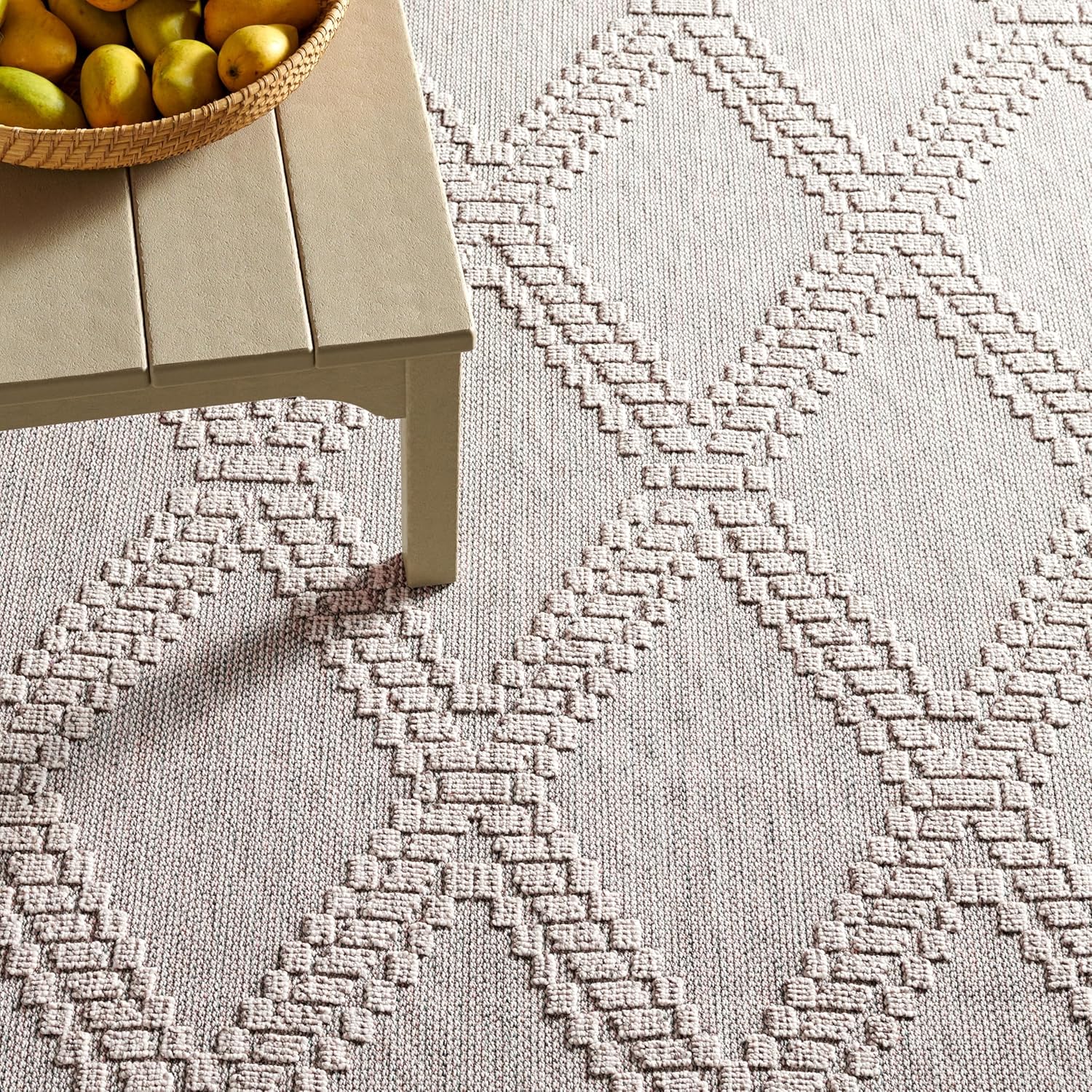 Martha Stewart x SAFAVIEH Outdoor Area Rug Collection - 9' x 12', Grey & Light Grey, Weather Resistant & Washable, Ideal for Patio, Backyard, Mudroom, Deck, Dining Space (MSRO226F)