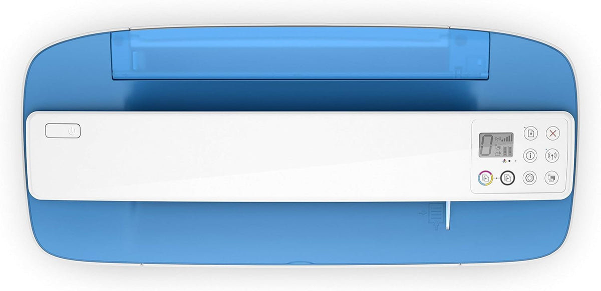 HP DeskJet 3755 Compact All-in-One Wireless Printer with Mobile Printing, HP Instant Ink & Amazon Dash Replenishment ready - Blue Accent (J9V90A) (Renewed)