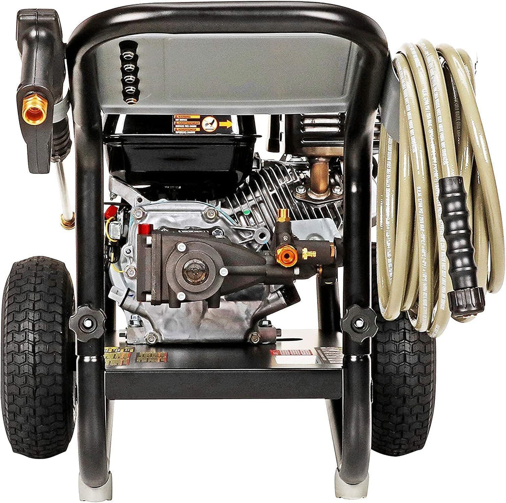 SIMPSON Cleaning PS3228 PowerShot 3300 PSI Gas Pressure Washer, 2.5 GPM, Honda GX200 Engine, Includes Spray Gun and Extension Wand, 5 QC Nozzle Tips, 5/16-inch x 25-foot MorFlex Hose, 49-State