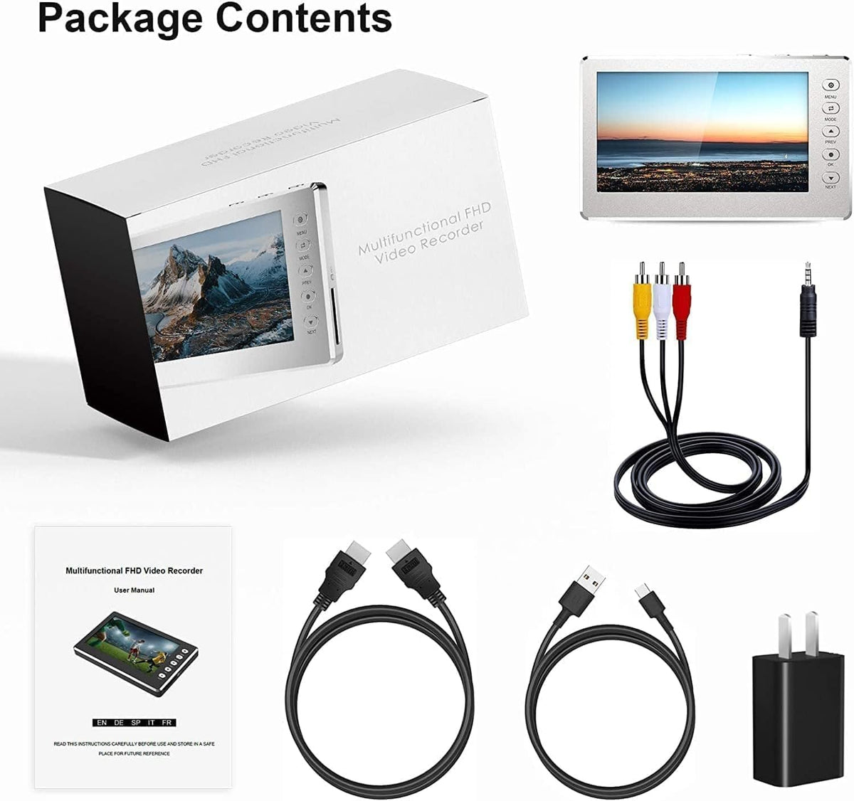 VHS to Digital Converter, Video to Digital Converter,1080P Video Converter Machine, Analog to Digital Converter, Video Audio Recording from VCR, VHS, DVD, Mini DV, Tapes, Hi8, Camcorders