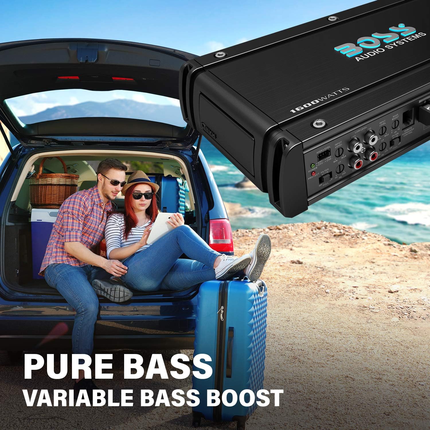 BOSS Audio Systems OX4.400 4 Channel Class A/B Car Amplifier – 1600 High Output, Low/High Level Inputs, Low Pass Crossover, Add Bass to Your Subwoofer