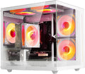 suevery Prebuilt Gaming PC |16G RAM | AMD Ryzen5 6Cores 3.6G Up to 4.1G | 512G SSD | Radeon 4G Graphics Gard | Wi-Fi 6 White Tower Desktop Computer Gamer Home