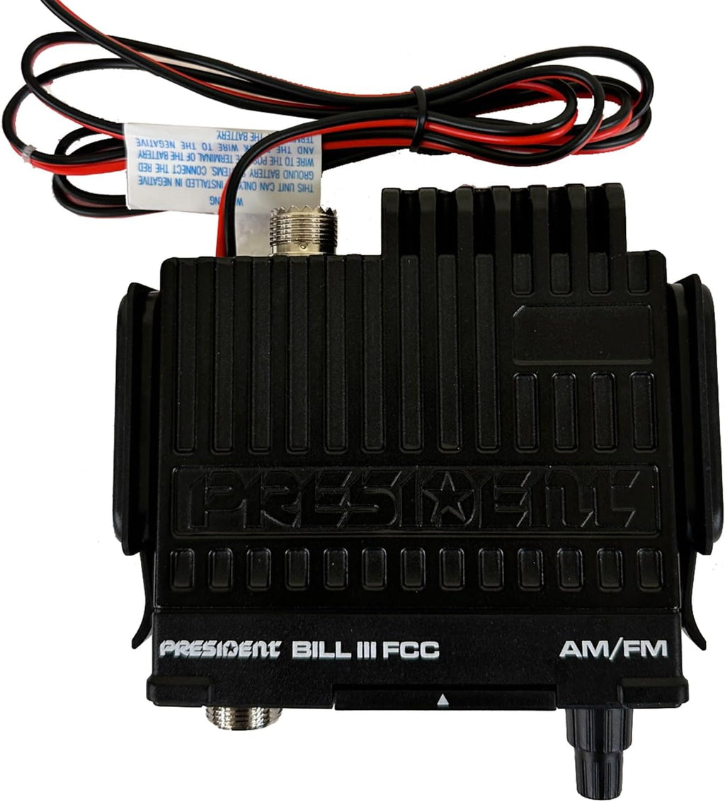 President Bill III (Bill 3) FCC AM/FM Ultra-Compact with P Channels, NRC, Weather Channel CB Radio. (TXUS201)