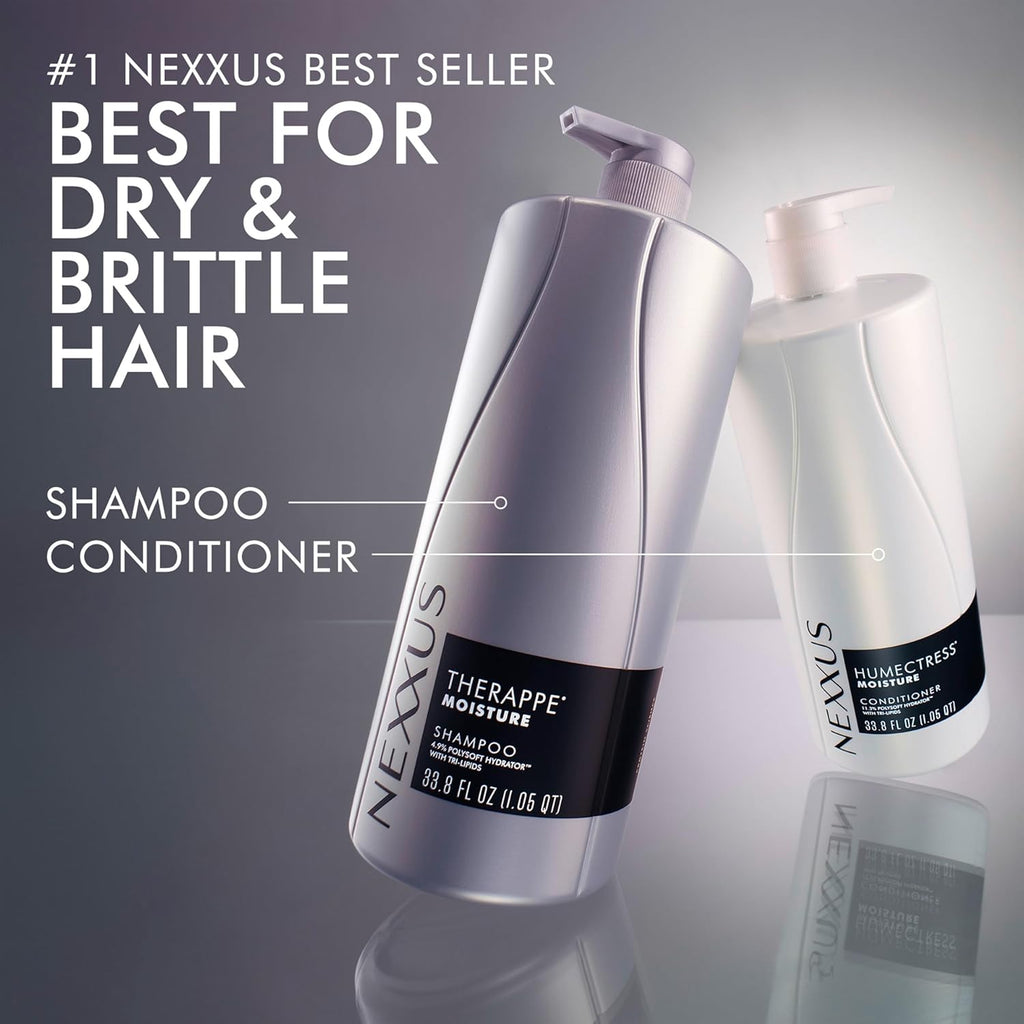 Nexxus Therapee Shampoo for Ultimate Moisture for Dry Hair Powered by POLYSOFT HYDRATOR Technology with Tri-lipids 33.8 oz