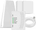 Cell Phone Booster for Home & Muti-Room, Up to 7000Sq. Ft,Cell Phone Signal Booster for Rural Area with 2 Indoor Panel Antennas,Boosts 5G 4G LTE for All U.S. Carriers (Ivory)