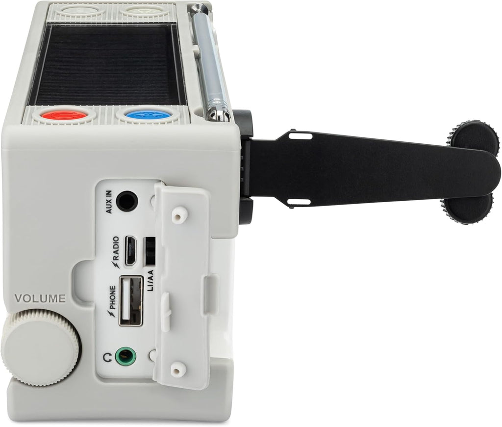 C. Crane CCRadio Solar with Bluetooth Receiving, Emergency Crank NOAA Weather AM/FM– Multi Powered Radio - Built in LED Flashlight and Cellphone Charger